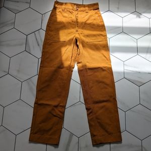 Beaton Linen Utility Pants Size 4 in Umber